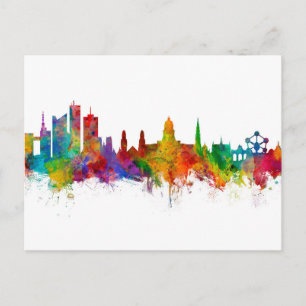 Brussels Belgium Skyline Briefkaart