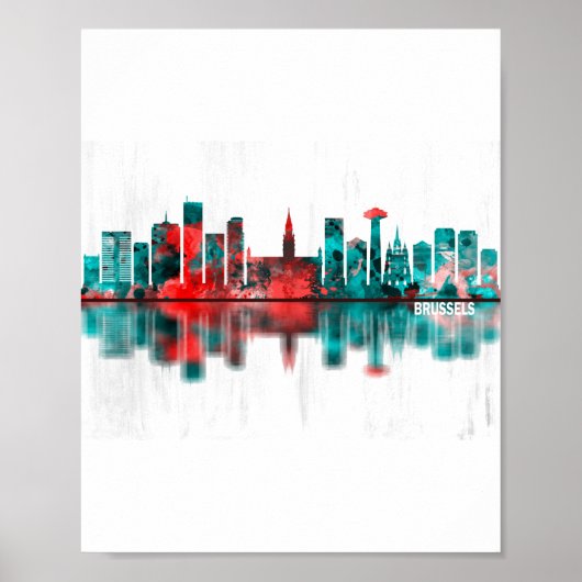 Brussels Belgium Skyline Poster (Voorkant)