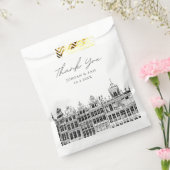 Brussels bruiloft gepersonaliseerde foto bedankzakje (Gezegeld)