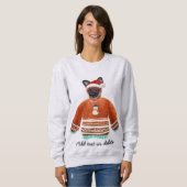Brussels Dog Ugly Kerstmis Dog Mam Sweatshirt (Voorkant volledig)