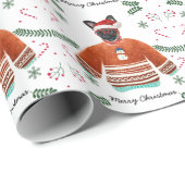 Brussels Dog Wearing kerstSweater Festive Cadeaupapier (Rol Hoek)