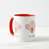 Brussels Europe Capital Belgium Retro Lion Mok (Voorkant links)