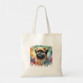 Brussels Griffon 211024AREF125 - Watercolor Tote Bag (Achterkant)