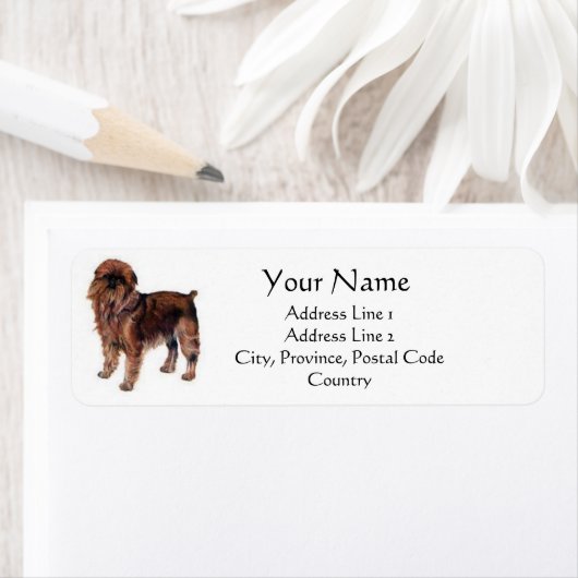 Brussels Griffon Adresetiketten Etiket (Insitu)