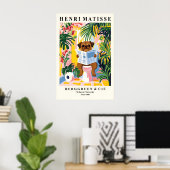 Brussels Griffon Badkamer Matisse Stijl Hond op Poster (Thuiskantoor)