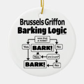 Brussels Griffon Barking Logic Keramisch Ornament (Voorkant)