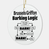 Brussels Griffon Barking Logic Keramisch Ornament (Links)