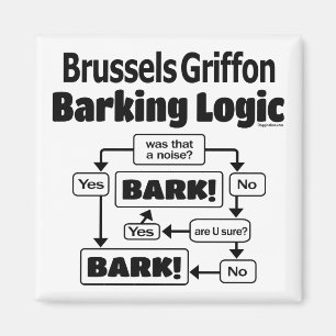 Brussels Griffon Barking Logic Magneet