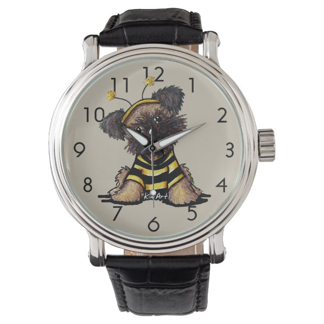 Brussels Griffon Bee Watch Horloge (Voorkant)