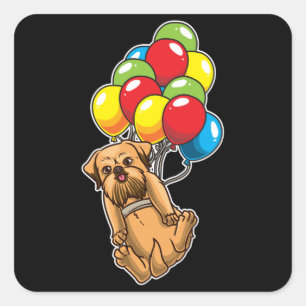 Brussels Griffon Bruxellois Dog Gift Vierkante Sticker