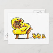 Brussels Griffon Chick Pasen Feestdagenkaart (Voorkant / Achterkant)
