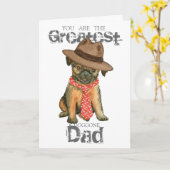 Brussels Griffon Dad Kaart (Gele Bloem)