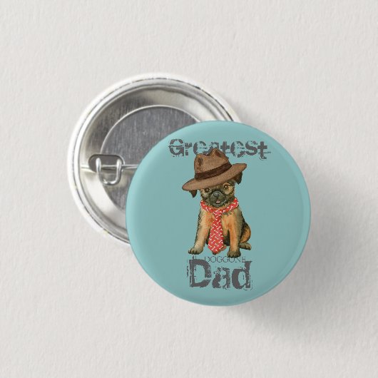Brussels Griffon Dad Pinback Button (Voorkant /achterkant)