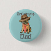 Brussels Griffon Dad Pinback Button (Voorkant)
