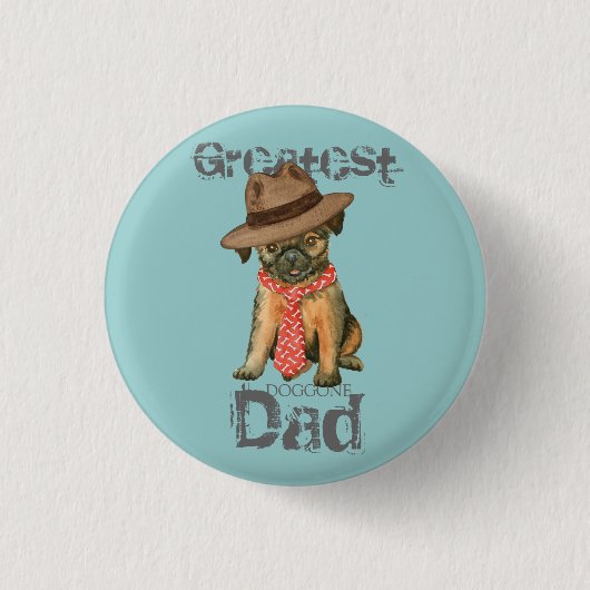 Brussels Griffon Dad Pinback Button (Voorkant)