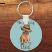 Brussels Griffon Dad Sleutelhanger (Voorkant)