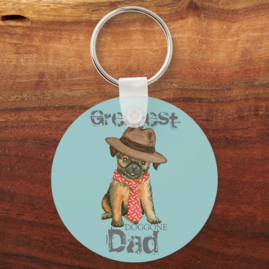 Brussels Griffon Dad Sleutelhanger (Voorkant)