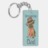 Brussels Griffon Dad Sleutelhanger (Voorkant Links)