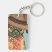 Brussels Griffon Dad Sleutelhanger (achterkant)