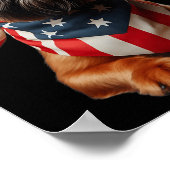 Brussels Griffon Dog 4 juli Amerikaans Onafhankeli Poster (Hoek)