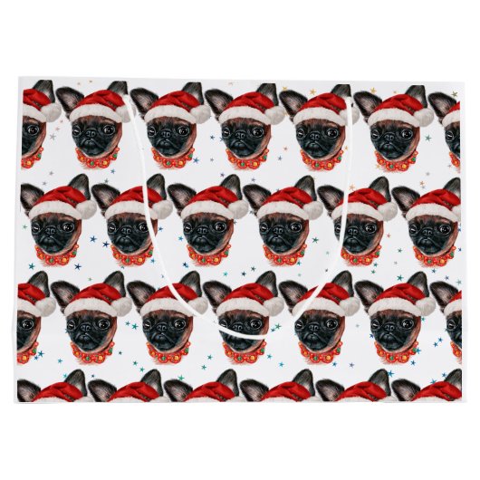 Brussels Griffon Dog Breed Christmas Groot Cadeauzakje (Achterkant)