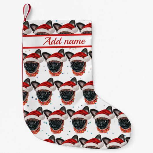 Brussels Griffon Dog Breed Christmas Kleine Kerstsok (Voorkant)