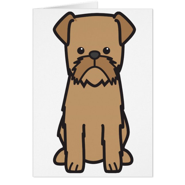 Brussels Griffon Dog Cartoon (Voorkant)