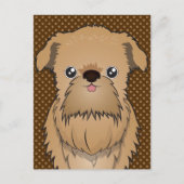 Brussels Griffon Dog Cartoon Paws Briefkaart (Voorkant)