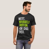 Brussels Griffon Dog Dad Fathers Day Dog T-shirt (Voorkant volledig)