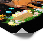 Brussels Griffon Dog Easter Egg Hunt Bunny Ear Hap Poster (Hoek)