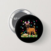 Brussels Griffon Dog Easter Egg Hunt Bunny Ear Hap Ronde Button 5,7 Cm (Voorkant /achterkant)