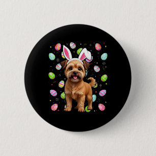 Brussels Griffon Dog Happy Easter Egg Hunt Bunny E Ronde Button 5,7 Cm
