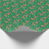 Brussels Griffon Dog kerstfeestdag Cadeaupapier (Hoek)