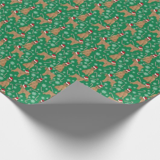 Brussels Griffon Dog kerstfeestdag Cadeaupapier (Hoek)