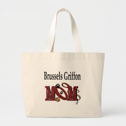 Brussels Griffon Dog MOM Grote Tote Bag (Voorkant)