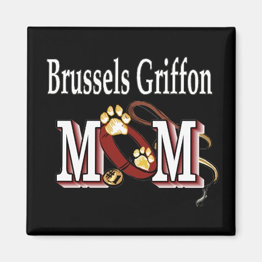 Brussels Griffon Dog MOM Magneet (Voorkant)