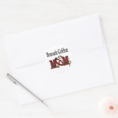 Brussels Griffon Dog MOM Ronde Sticker (Envelop)