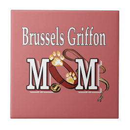 Brussels Griffon Dog MOM Tegeltje