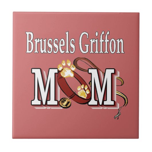 Brussels Griffon Dog MOM Tegeltje (Voorkant)