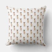 Brussels Griffon Dog Pattern Kussen (Voorkant)