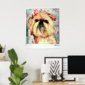 Brussels Griffon Dog Portret Poster (Thuiskantoor)