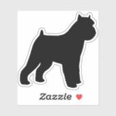 Brussels Griffon Dog Silhouette Vinyl Sticker (Vel)