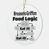 Brussels Griffon Food Logic Keramisch Ornament (Links)