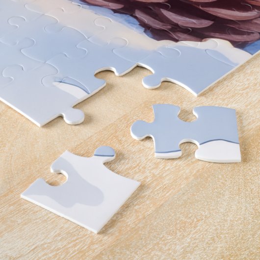 Brussels Griffon Frosted Window Christmas Art Legpuzzel (Zijkant)