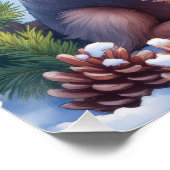 Brussels Griffon Frosted Window Christmas Art Perfect Poster (Hoek)