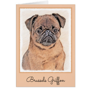 Brussels Griffon gladde schilderijen originele hon