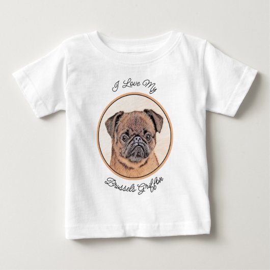 Brussels Griffon gladde schilderijen originele hon (Voorkant)