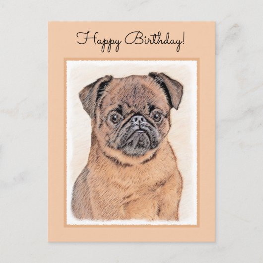 Brussels Griffon gladde schilderijen originele hon Briefkaart (Voorkant)