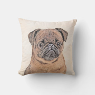 Brussels Griffon gladde schilderijen originele hon Buitenkussen
