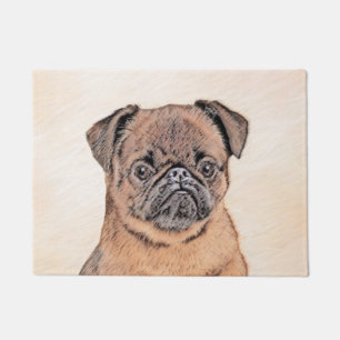 Brussels Griffon gladde schilderijen originele hon Deurmat